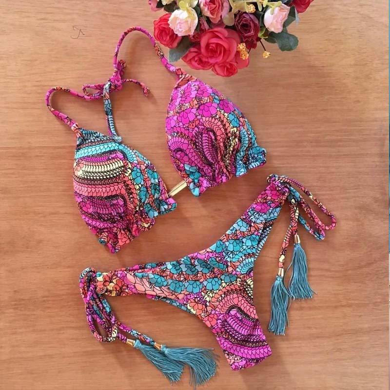 RUOTONGSEPT-Bikini con Push-up para mujer, traje de baño femenino